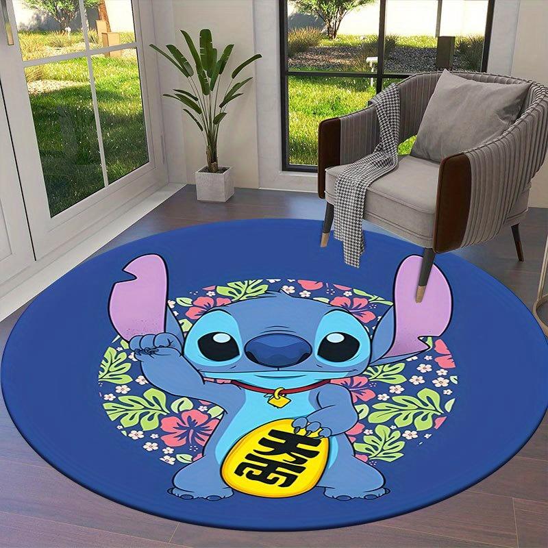 

1pc Disney Lilo and Stitch Pattern Round Area Rug, Bedroom Living Room Floor Mat, Playroom Bedroom Living Room Indoor Decor Rug, Aesthetic R 80cm/31.5in