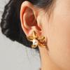 Women's Fashion Versatile Pearl Flower Stud Earrings, Western Style Ins Titanium Steel Ear Jewelry