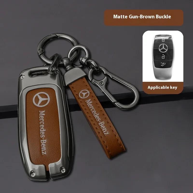 Car Sticker For Mercedes-Benz CLA CLS  GLA GLB GLC GLE GLS Car Zinc Alloy Key Case Key Bag Car Metal Key Shell Mercedes Benz Acc