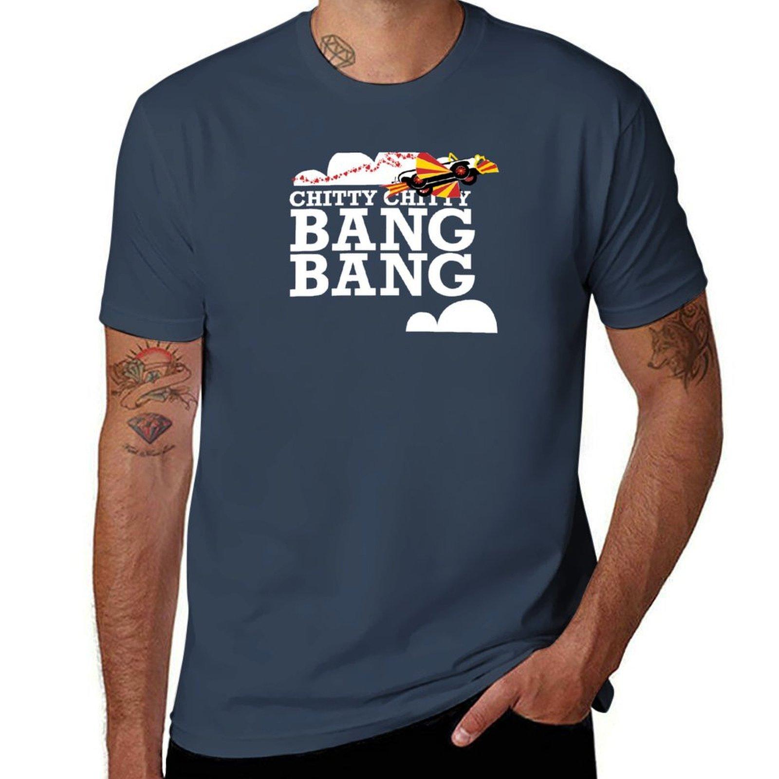 Chitty Bang Takes Flight Tshirt Daily Wear Plain Short Sleeve Shirt S