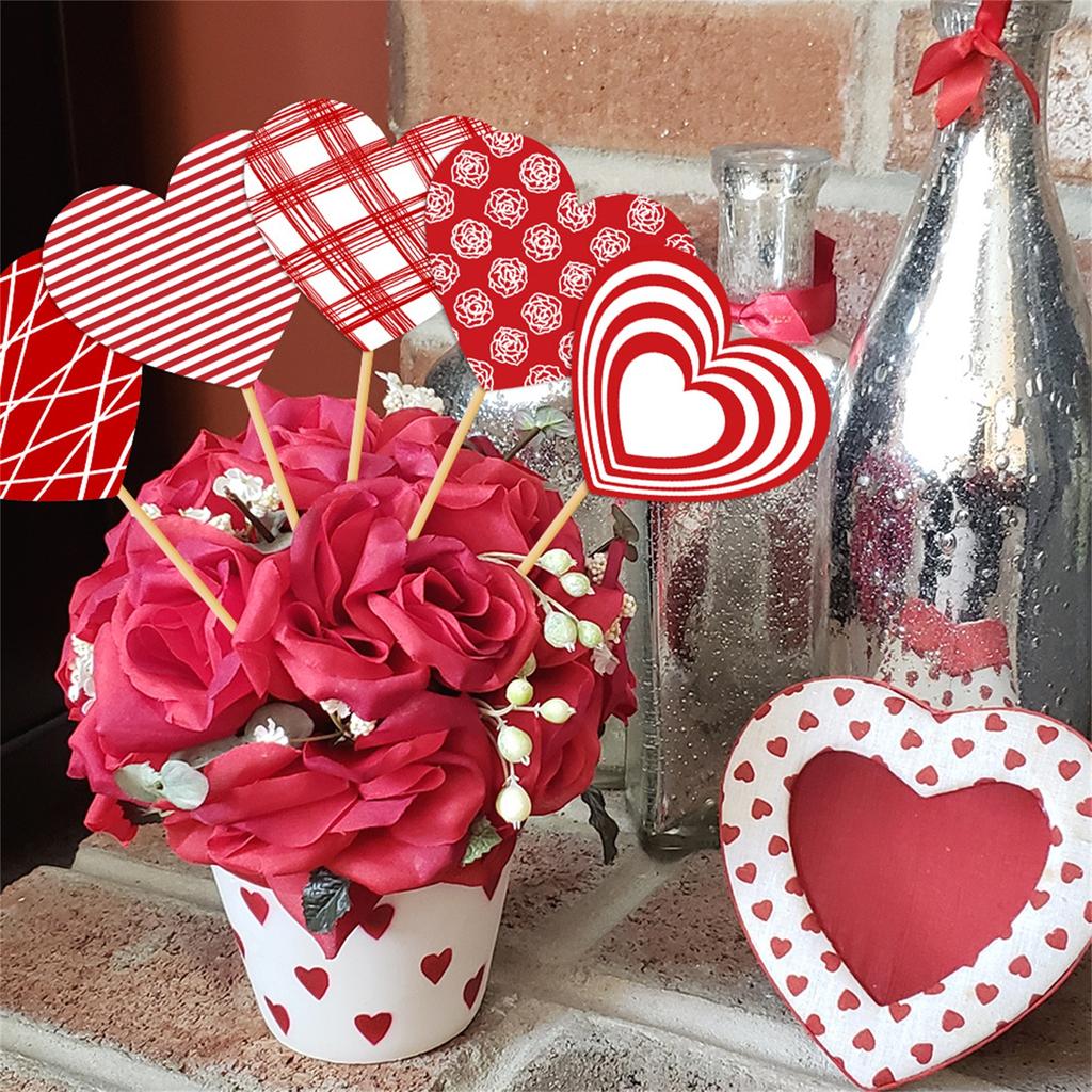 Valentine's Day Decorative Triangular Vase Inserts, Decoration Props, Couple Wedding Items, Party Supplies