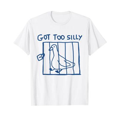 Camiseta con Humor de Ganso Tonto Demasiado para Amantes de los Animales