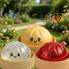 2026 New Cute Baozi Squishy Toy Stress Relief Steamed Bun Squeeze Toy with Bamboo Steamer Box Slow Rebound Desk Decor Gift