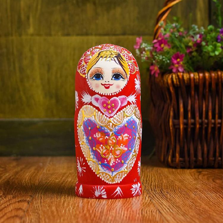10pcs Handmade Matryoshka Stacking Nested Dolls Chinese Stye Kids’ Room Decor