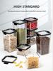 Transparent Plastic Sealed Canister Home Food Storage Container Grain, Nuts, and Spice Storage Jar