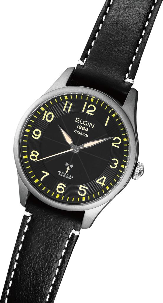 ELGIN Titanium Solar Watch Radio-Controlled FK1431TI-BP