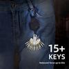Heavy Duty Retractable Keychain Badge Clip ID Reel Chain Holder Outdoor Steel Wire Spring Rope Card Clip Carabiner Outdoor Key Card Cover Case Bags