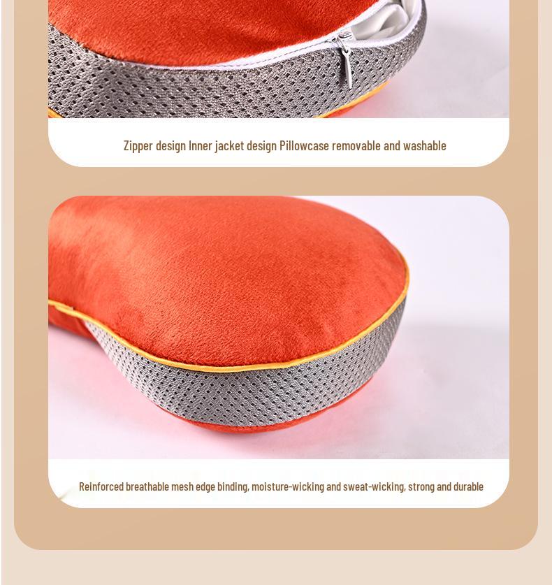 Soba Cervical Pillow with Mugwort Fluff and Holland Velvet Neck Protector