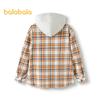 Balabala Boys' Flannel Plaid Long-Sleeve Shirt