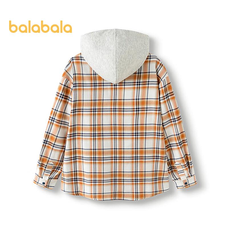 Balabala Boys' Flannel Plaid Long-Sleeve Shirt