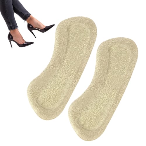Heel Cup - JP Velvet Gel Heel Protector | Gel Heel Pads | Shoe Pads for Men with Shoes Too Big | Heel Stickers for Shoes | Improved Heel Pads for Shoe
