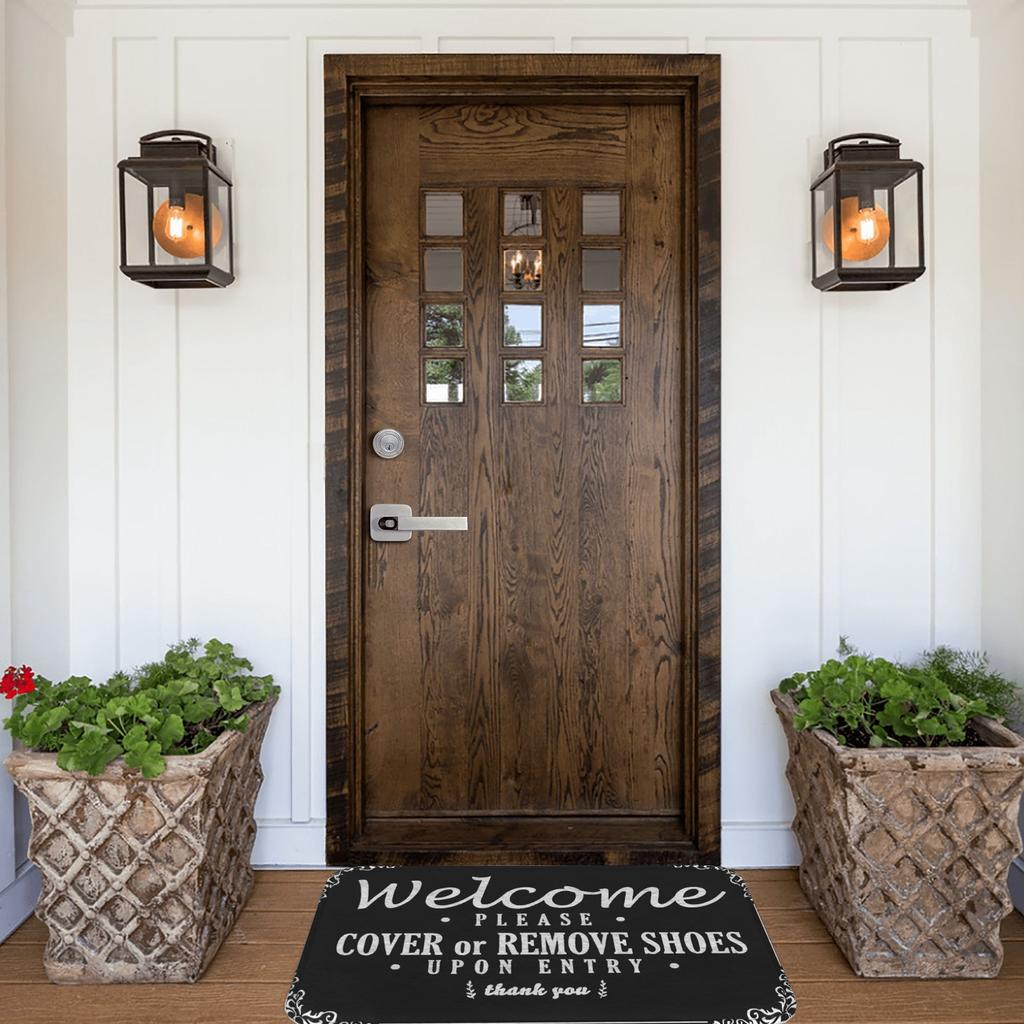 1PC Welcome Pattern Kitchen Rug Non-Slip Door Mat Pop design Bathroom Rug Bath Mat Carpet for Home Sink Laundry Decoreeree