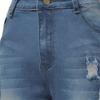 Women's High Waist Hole Jeans Button Pants Trousers Bell-bottom Pants