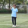 Plus Size School Uniform Set: Campus Lapel T-shirt & Long Pants for Junior High & High School Students