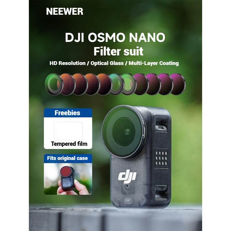 NEEWER For DJI OSMO NANO Filter Set UV/CPL/Black Soft/ND Filter Kit HD Optical Glass With Screen Film For Outdoor Photography