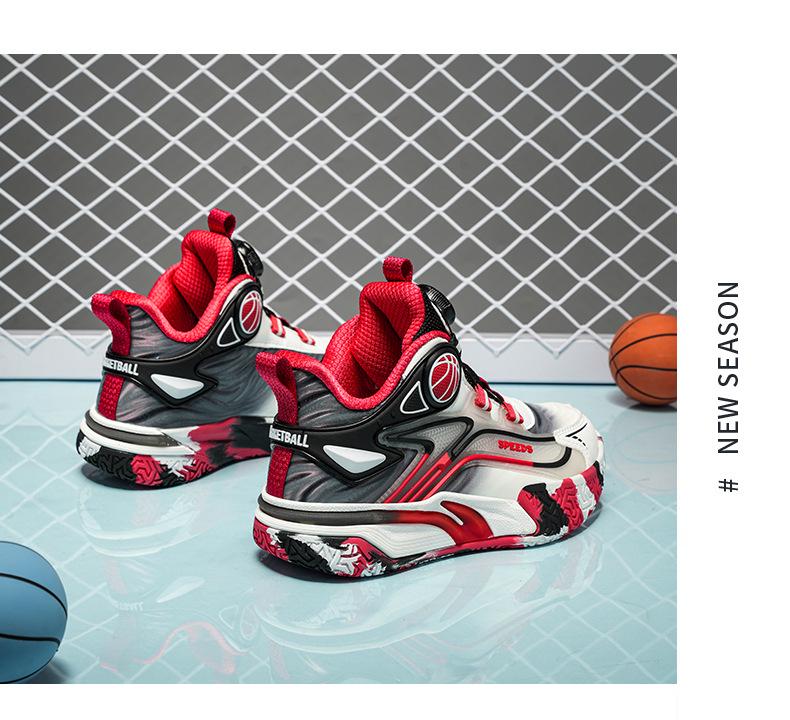 Wasserdichte Leder-Basketballschuhe für Jungen, Herbst/Winter 2025: Weiche Sohle, Reibungsgeräusch, Strapazierfähige und verschleißfeste Sport-Laufschuhe.