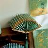 3D Stereoscopic DIY Book Lamp Fan Shaped Ancient Style Folding Night Light Handmade Simulation Art Book Light Material Kit