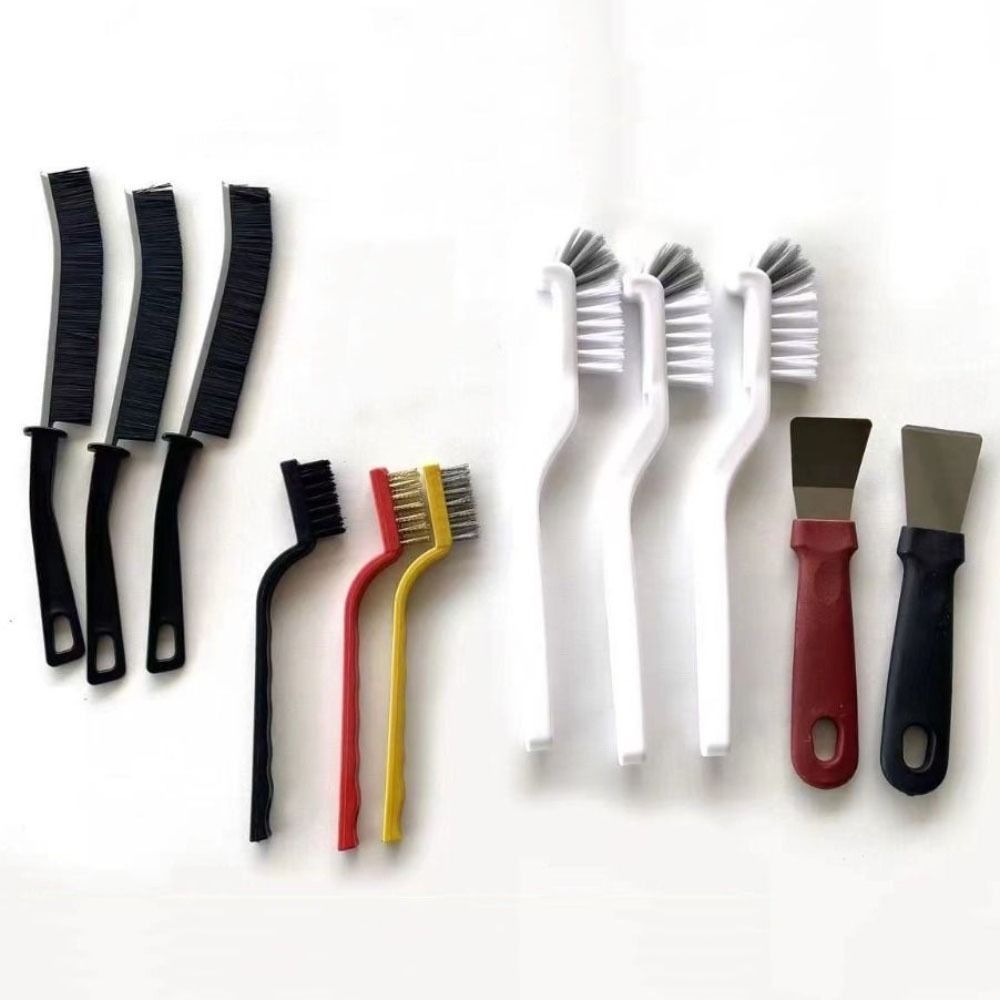 11Pcs Hard Bristle Crevice Cleaning Brush Set Kitchen Cleaning Brush Kit  Small Spaces