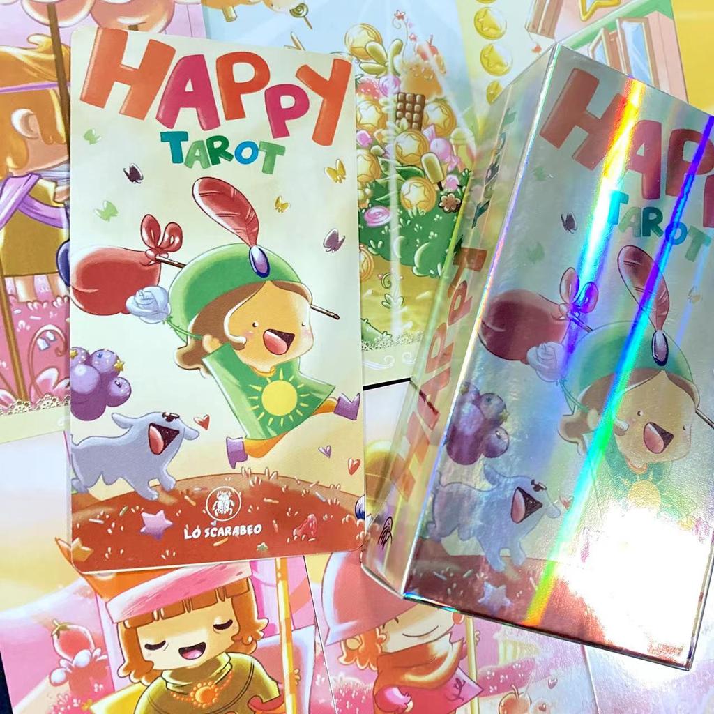 11.5*6.5cm Happy Tarot with Guidebook Laser Edition