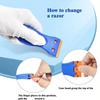Double Edge Plastic Razor Glass Cleaning Scraper Label Quick Cleaning Razor Glue Remover Window Car Film Sticker Scraper