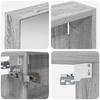 Bathroom Cabinet Set 3 Pcs 100 X 10.5 X 60.5 Cm Particleboard