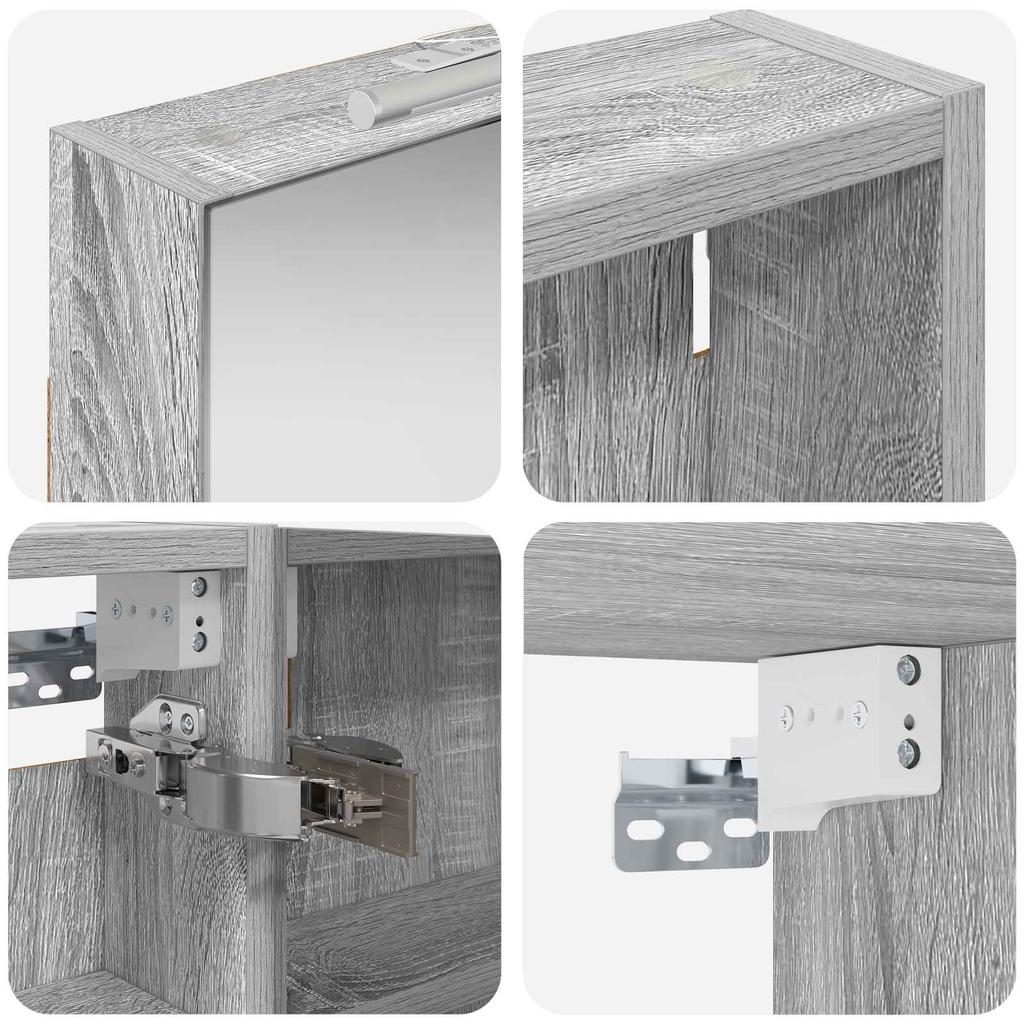 Bathroom Cabinet Set 3 Pcs 100 X 10.5 X 60.5 Cm Particleboard