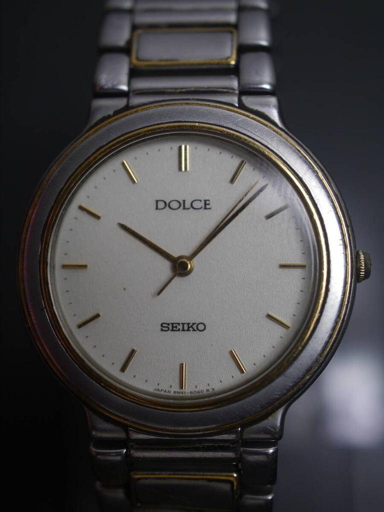 SEIKO Dolce Quartz Model Working Condition 3-Hand Watch, Strap, 8N41-6040, Men's Watch, ab914