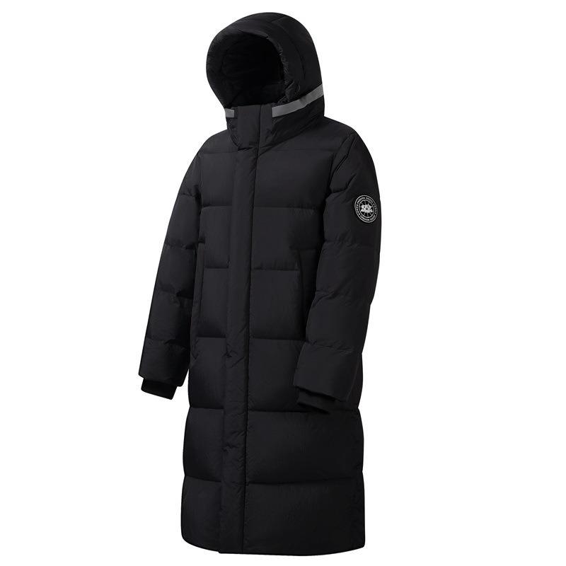 

Экстремально холодная уличная водонепроницаемая длинная пуховая куртка для мужчин и женщин, свободная и утолщенная куртка до колена с капюшоном из белого утиного пуха на зиму 3XL