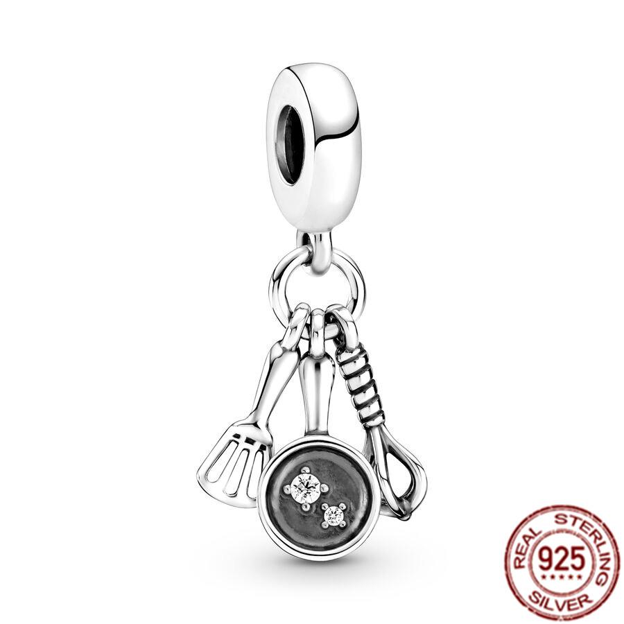 

Горячая S925 стерлингового серебра подходит оригинальный браслет шарм ювелирные изделия гантель палитра стетоскоп бусины и гарнитура самолет висит