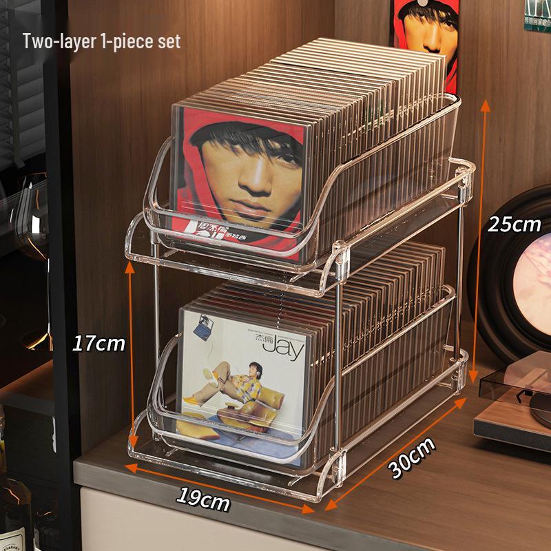 Κουτί Αποθήκευσης CD, Δίσκων Βινυλίου και Κασетών για Γραφείο - Βάση Έκθεσης Άλμπουμ