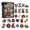 Holiday Countdown Toy Animal Advent Calendar 2026, 2D Christmas Box with Collectable Ornament Acrylic Dog Pendants, Festive Tree Hanging