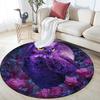 Purple Owl,Round Area Rug,Carpet Rug for Living Room Bedroom Sofa Playroom Decor,Non-slip Floor Mat