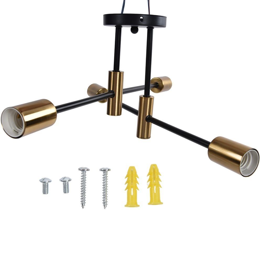 Iron Ceiling Mount Lamp 4 Lights Semi Flush Mount Ceiling Light Creative Pendant Lights Kitchen