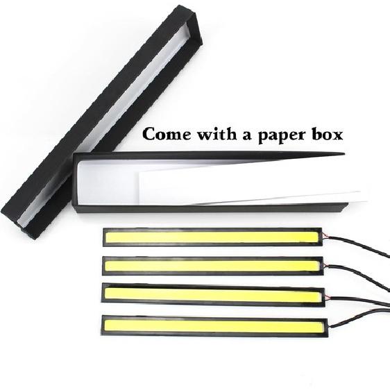 4Pieces Daytime Running Lights DRL Led Strip for Cars Waterproof COB Lights T