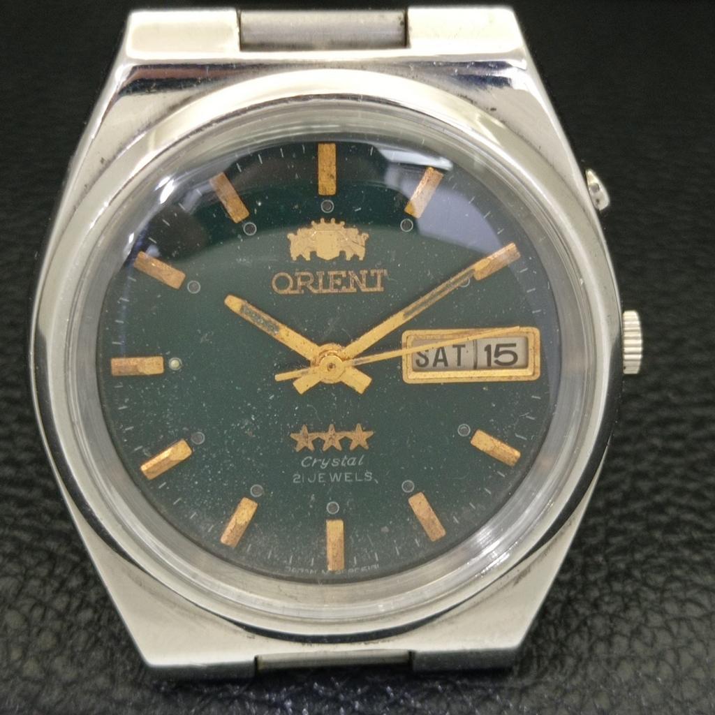 GENUINE VINTAGE ORIENT CRYSTAL AUTOMATIC 46943 JAPAN MENS WATCH a700736-5 R204-a700736