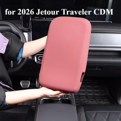 Silicone Armrest Box Protector Cover for 2026 Jetour Traveler CDM, Central Console Pad Interior Accessories