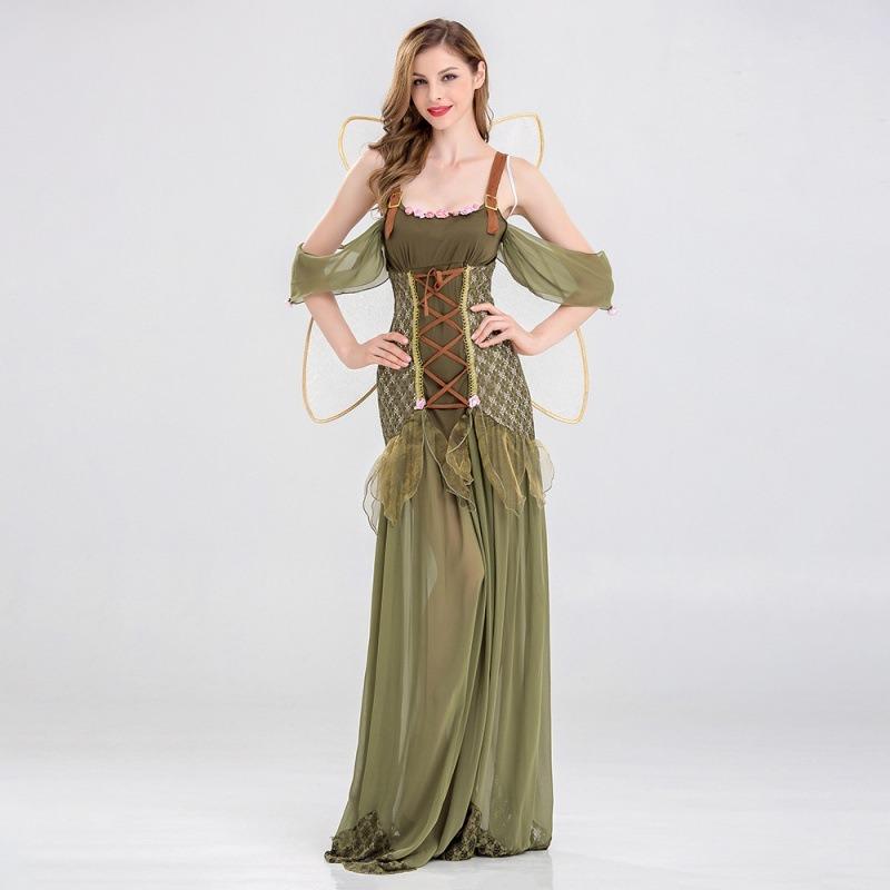 Halloween Costume Masquerade Flower Fairy, Butterfly Oz Fairy Dress Long Dress