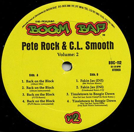 12inch Record PETE ROCK  C.L. SMOOTH  Volume 2 BBC112 Boom Bap US Rap  HipHopRB Used