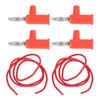 10 Set Banana Plug Test   Kit 4mm Banana Plug 1mm² Test  S Set for Electrical Testing Red