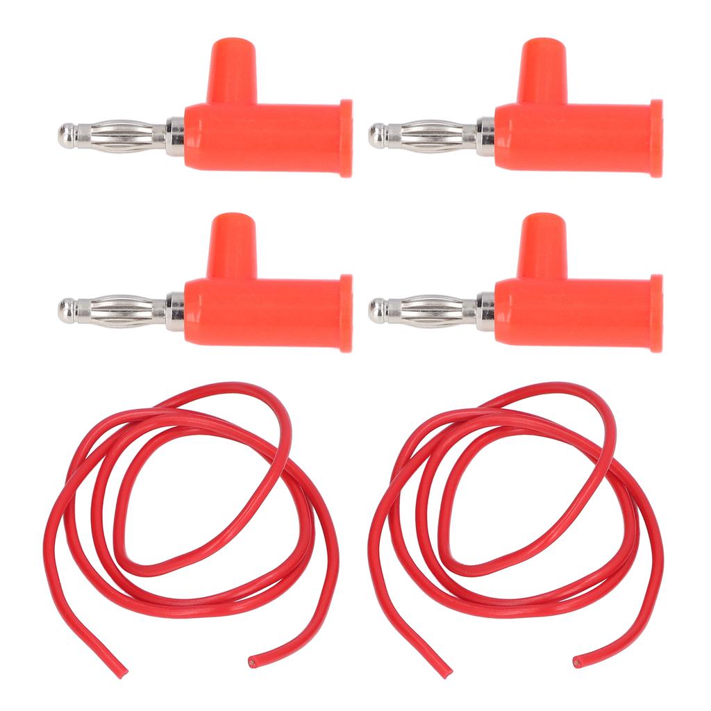10 Set Banana Plug Test   Kit 4mm Banana Plug 1mm² Test  S Set for Electrical Testing Red