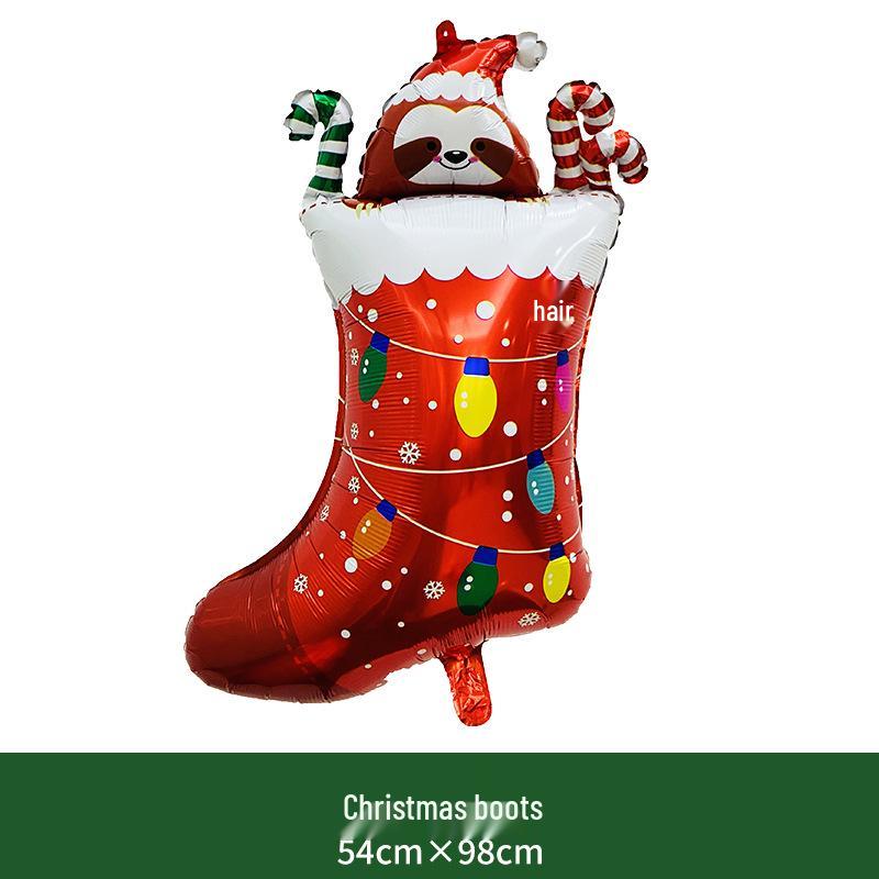 Celebrate Christmas with 18/32-Inch Aluminum Foil Balloons - Festive Santa and Snowman Decorations