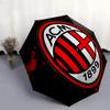 AC Milan, 1899 Automatic Opening and Closing, 8 Rib Structure Portable Umbrella, Suitable for Men and Women In All Seasons  Perfect Gift for