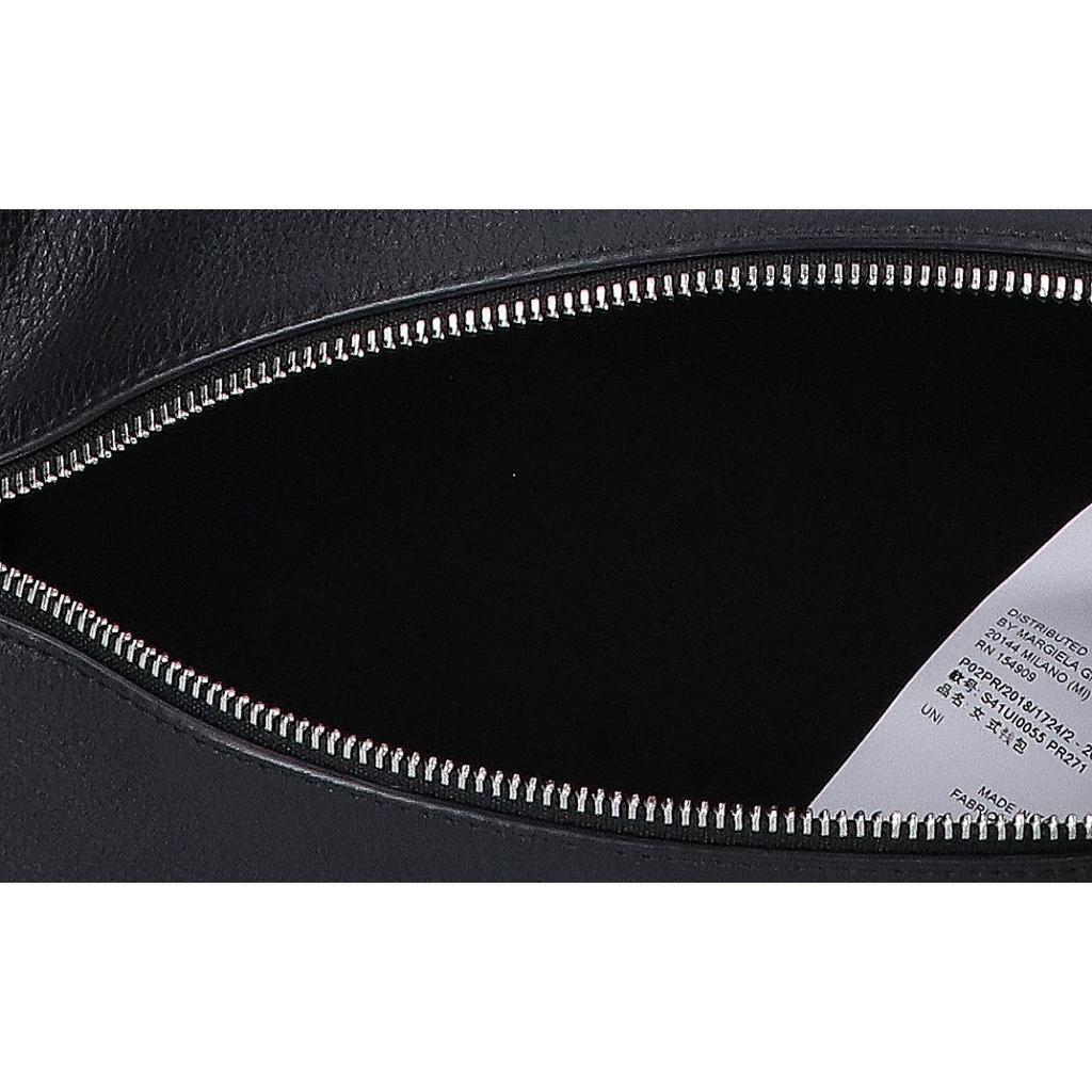 MM6 S41UI0055 PR271 Ring Leather Pochette Handbag blackUsed