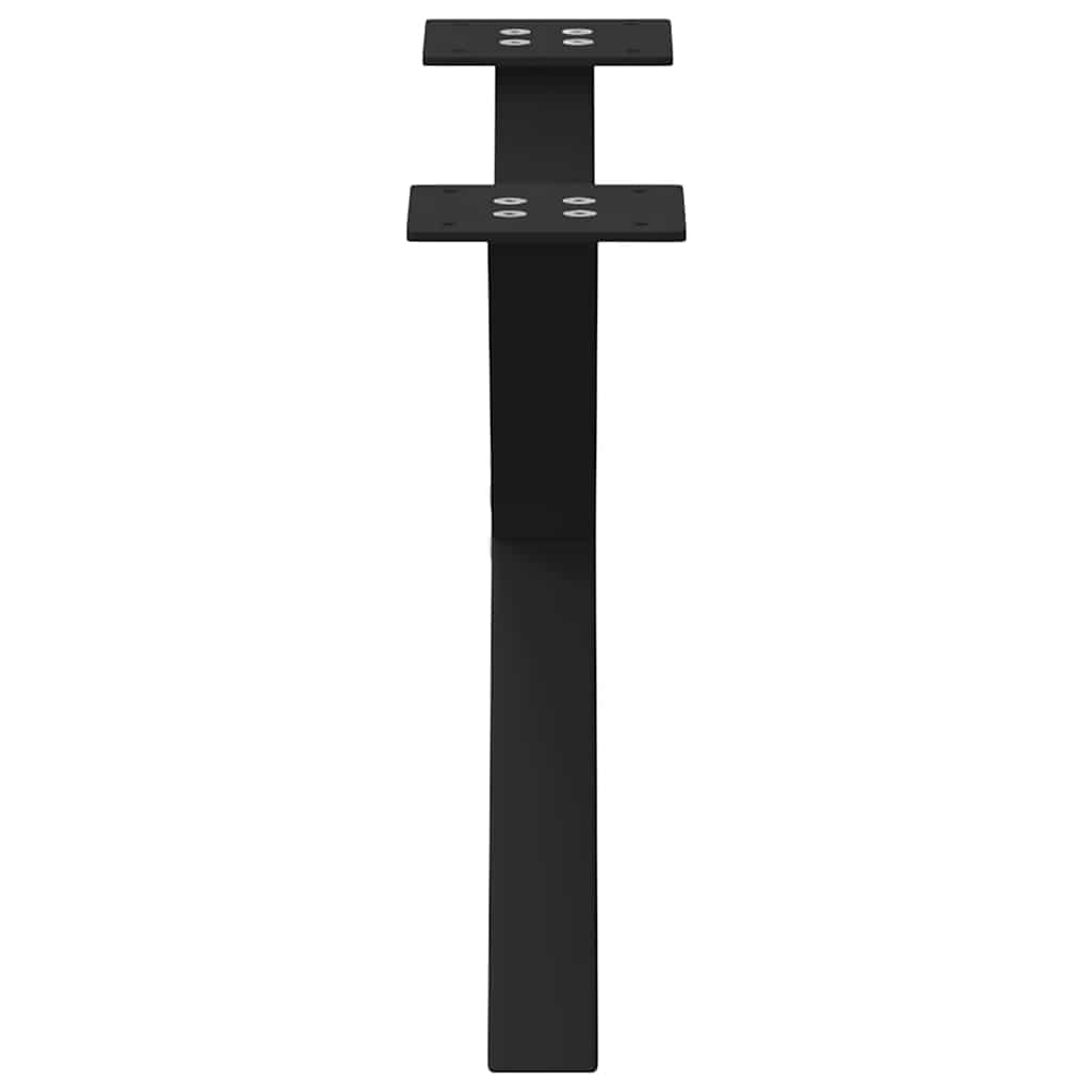 Vidaxl Coffee Table Legs, 2 Pcs, Black, 60X(30-31) Cm, Steel