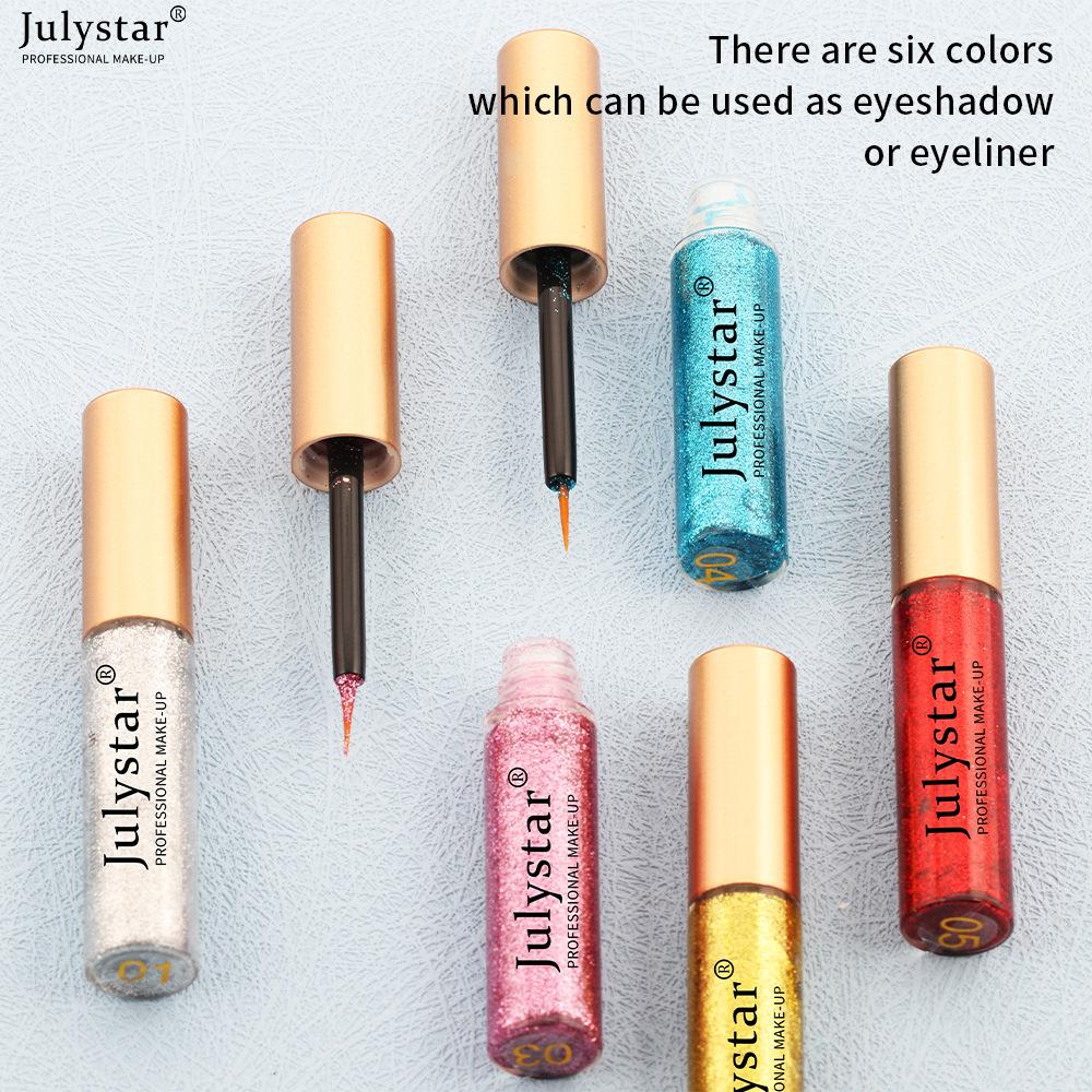 JULYSTAR Color Pearlescent Liquid Eyeliner Does Not Smudge Liquid Eyeliner Set Eyeliner Liquid Pen Waterproof