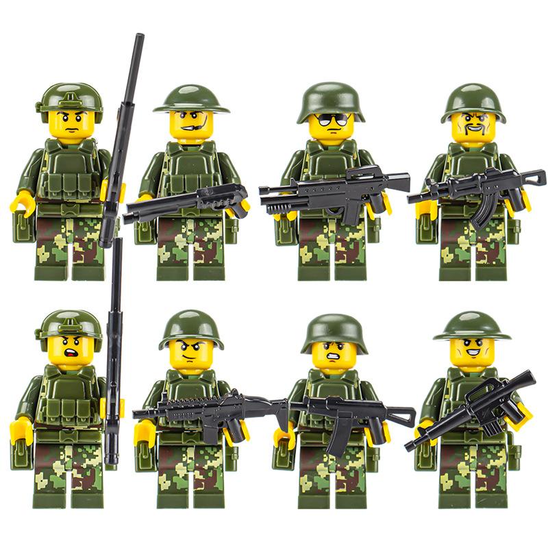 Compatible with Building Block Series Ghost Police SWAT Shield Warrior Special Forces Small Particle Building Block Toy