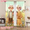 2pcs   plane printing Popular Curtain Panels Enchanting Grandparents1 Versatile 100% Polyester (without rod) Versatile All