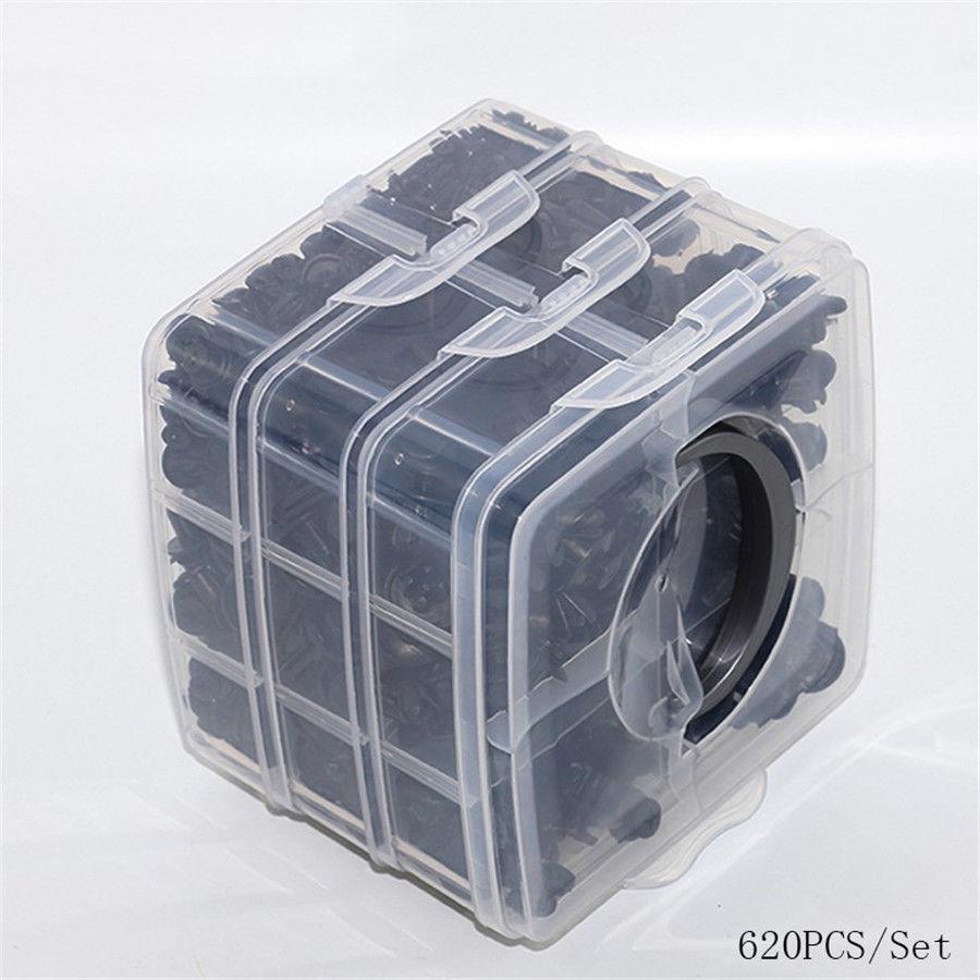 16 Popular Sizes 620 Pcs Car Retainer Clips Plastic Fasteners Kit Push Pin Rivet