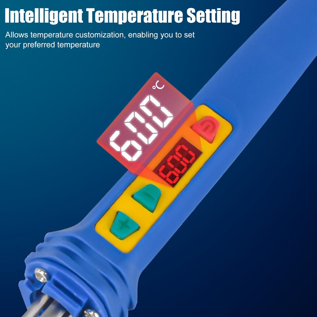 Plastic Welding Kit, 100W LED Digital Adjustable Temperature Plastic Repair Kit for Car Bumper