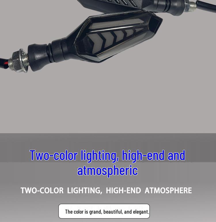 LED Flowing Water Turn Signal Lights for Off-Road Motorcycles - 12V Arrow Design.